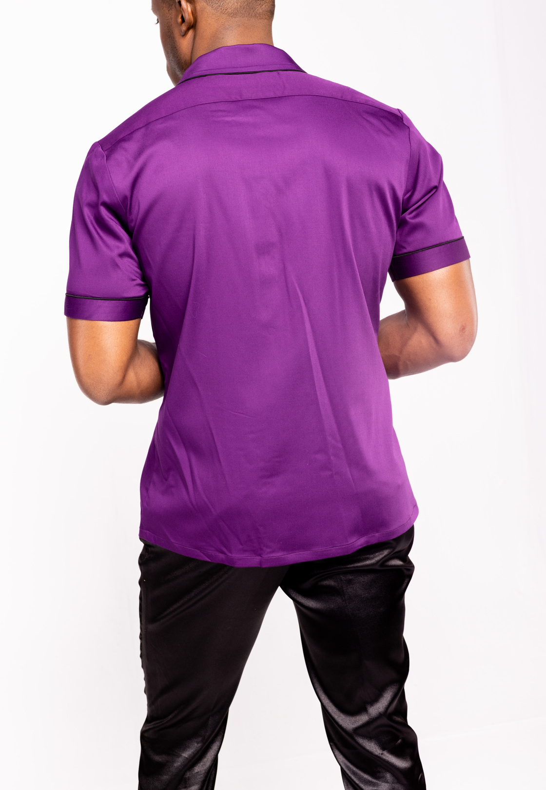 Royal purple silk shirt - Image 2