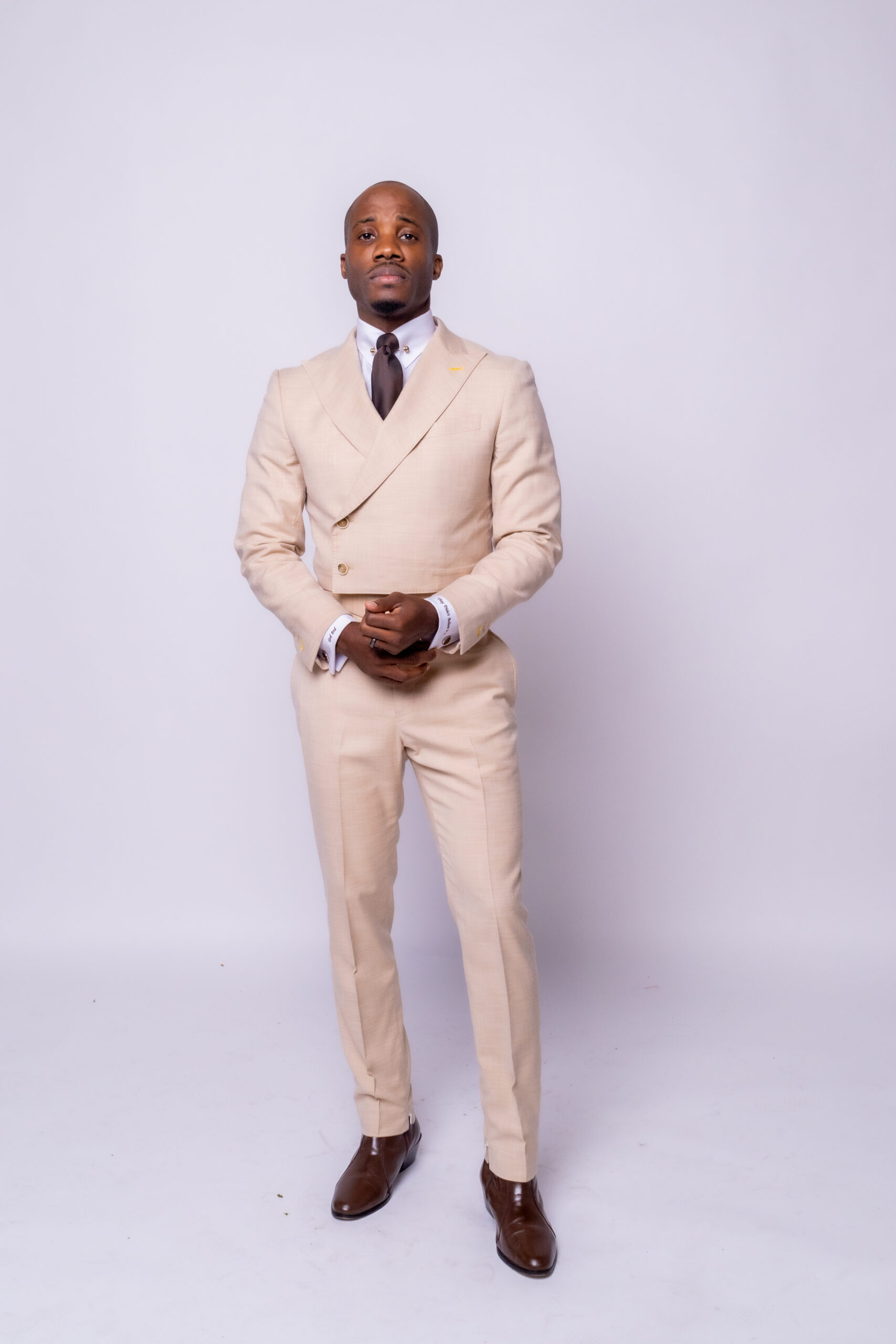 Sandstone Double-Breasted Suit